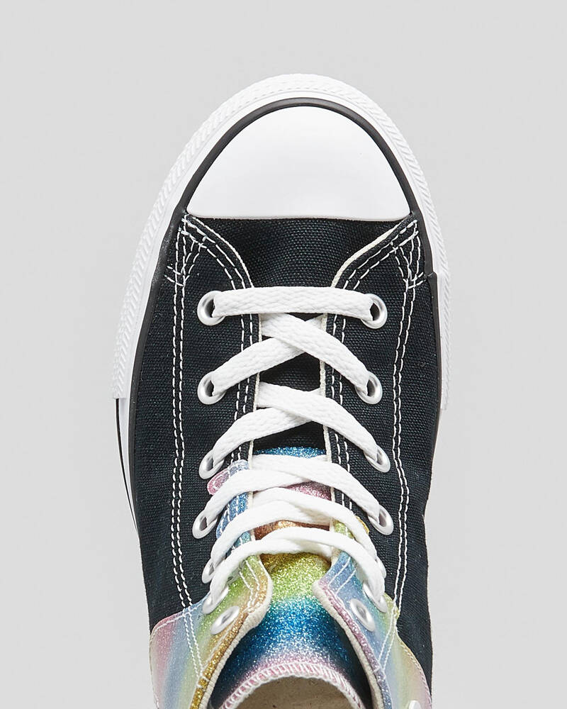 Converse Girls' Chuck Taylor All Star Glitter Drip Shoes for Womens