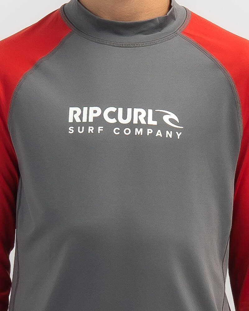 Rip Curl Boys' Shock Long Sleeve Rash Vest for Mens