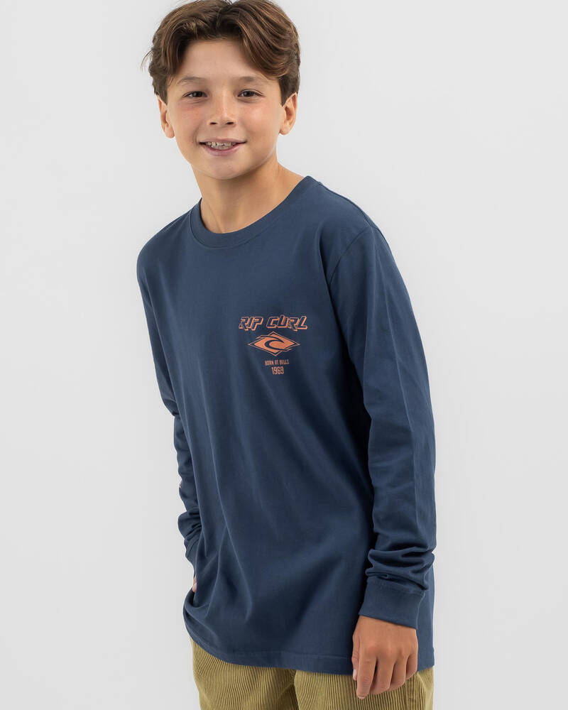 Rip Curl Boys' Fade Out Icon Long Sleeve T-Shirt for Mens