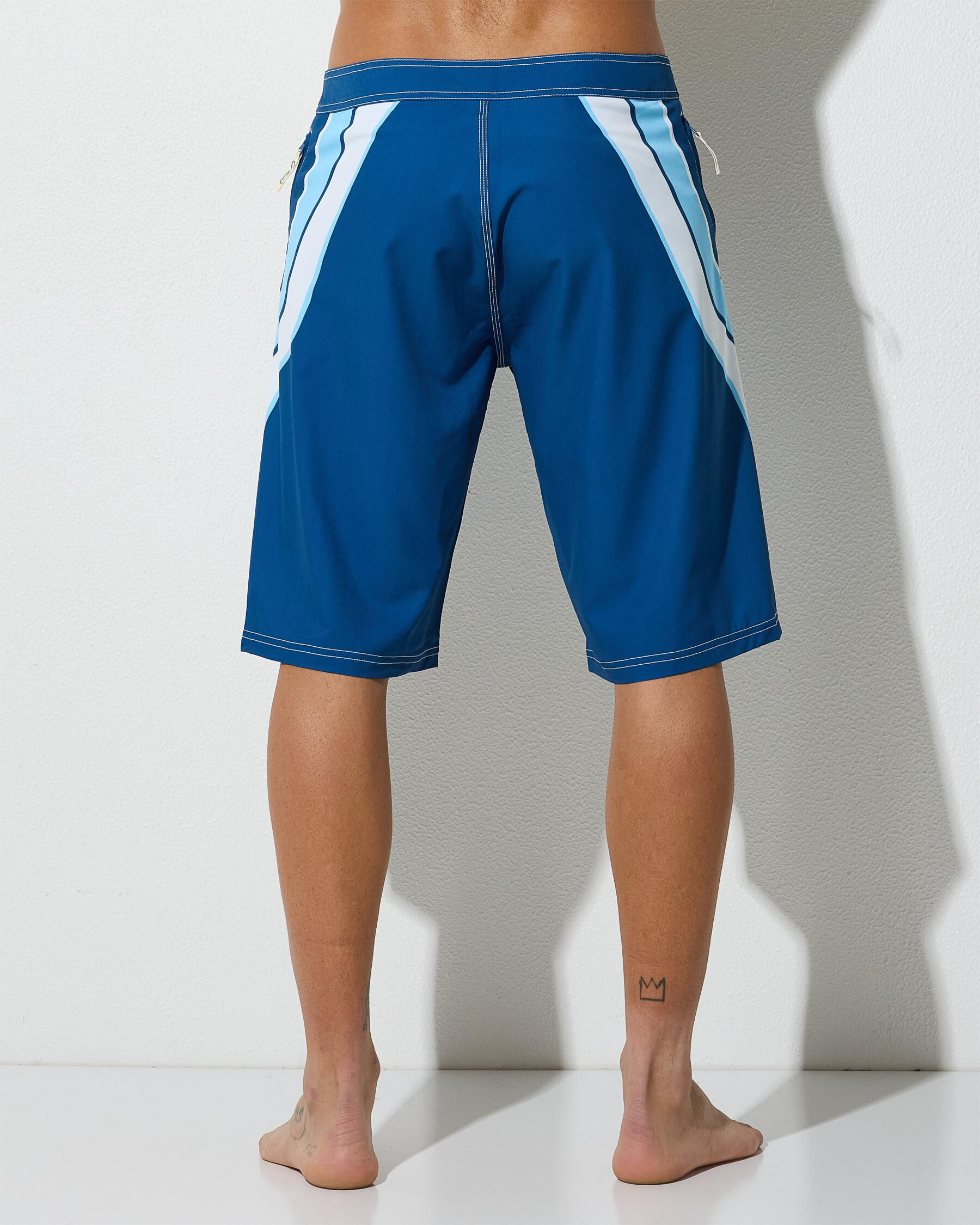 Rusty Chopper Fixed Waist Board Shorts In Atlantic Blue - FREE
