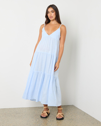 Rhythm Classic Tiered Midi Dress for Womens image number null