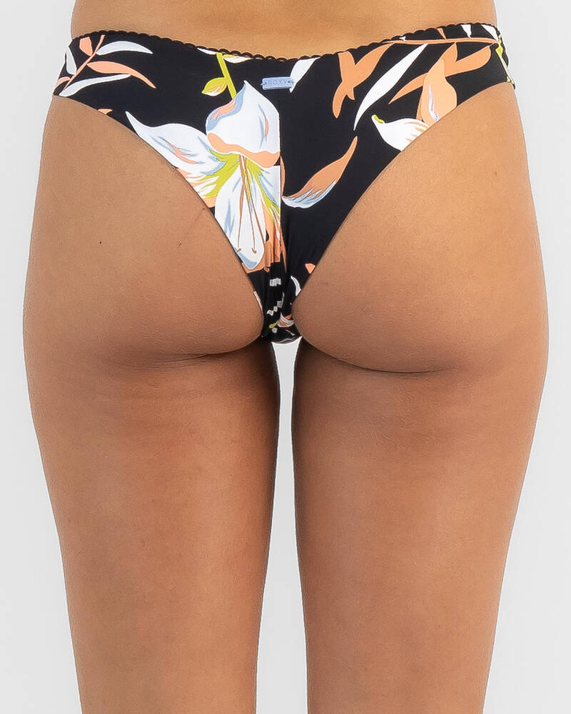 Roxy Hibiscus Wave Cheeky Bikini Bottom for Womens