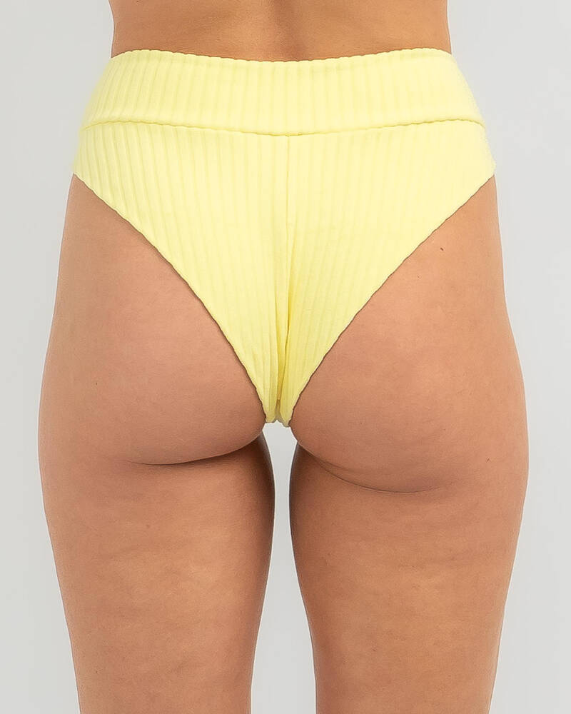 RVCA Tezzy Rib High Waisted Bikini Bottom for Womens
