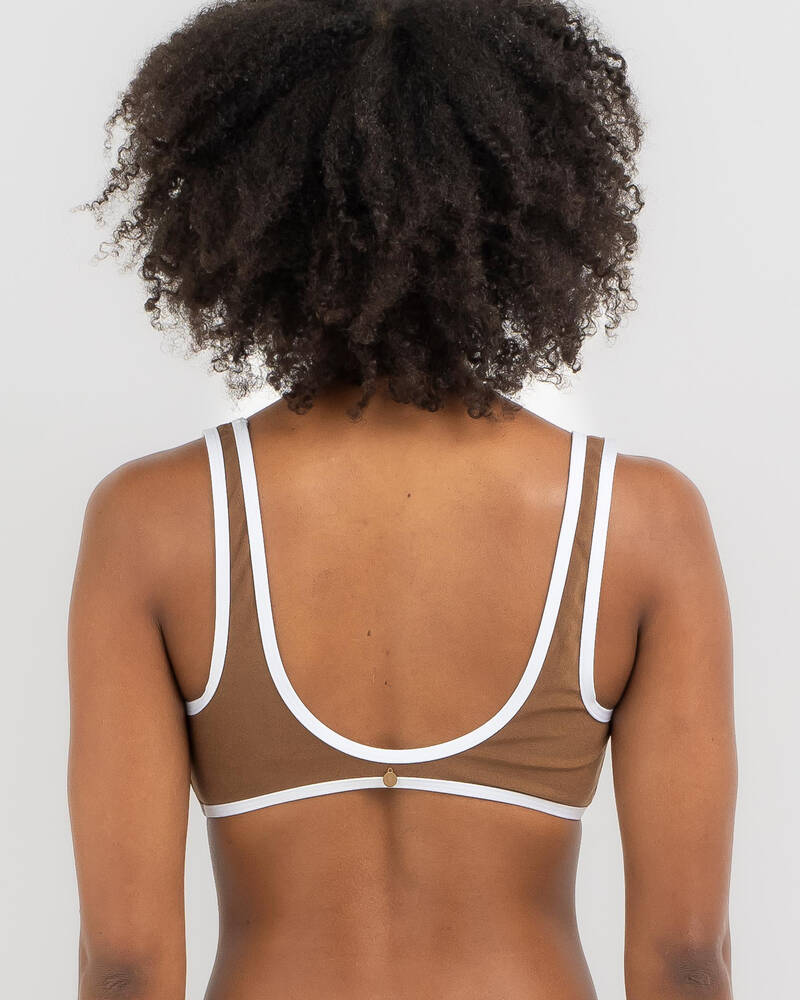 Rhythm Terry Surf Crop Bikini Top for Womens