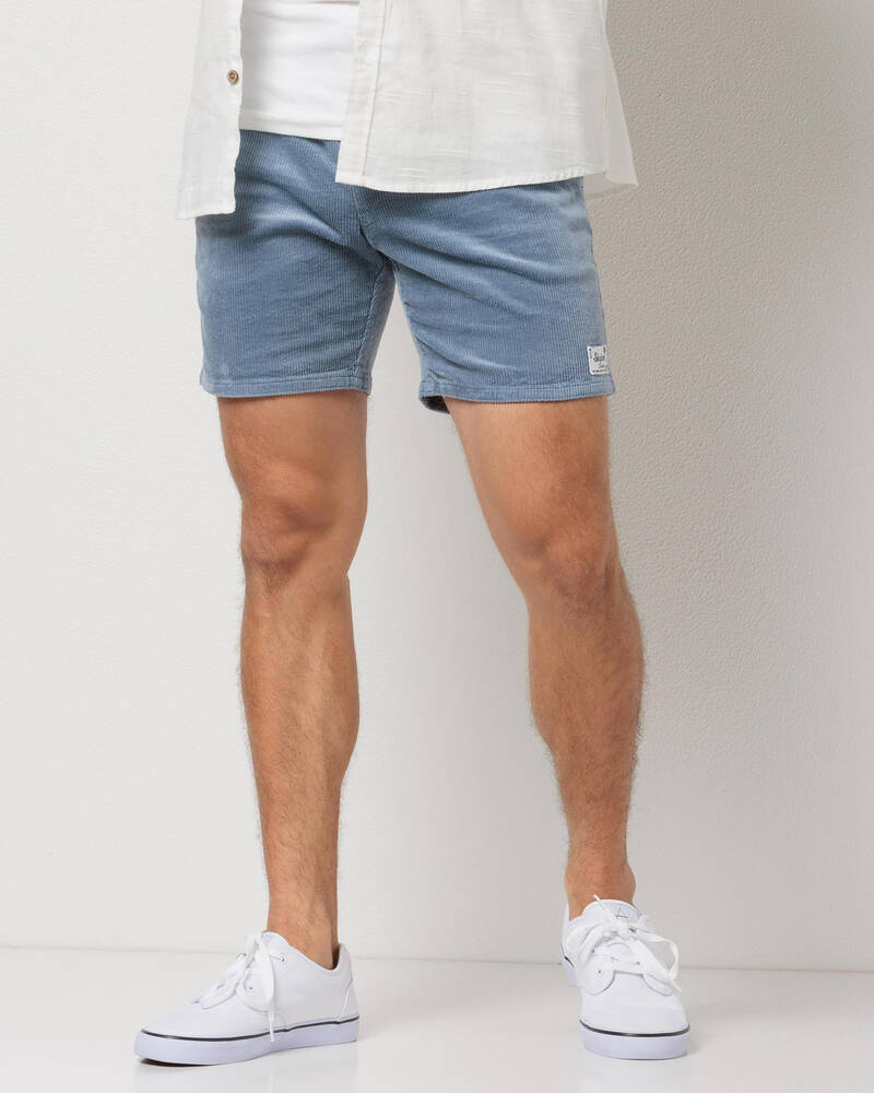 Skylark Texture Elastic Waist Shorts for Mens