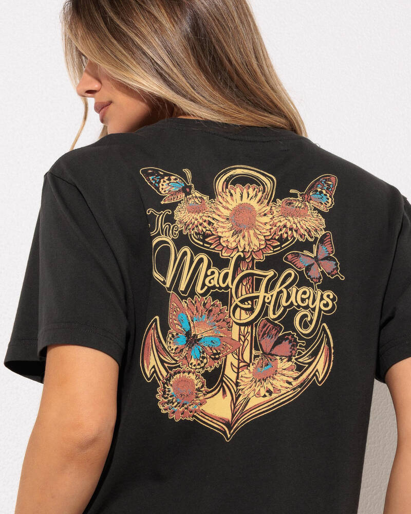 The Mad Hueys Butterfly Anchor T-Shirt for Womens