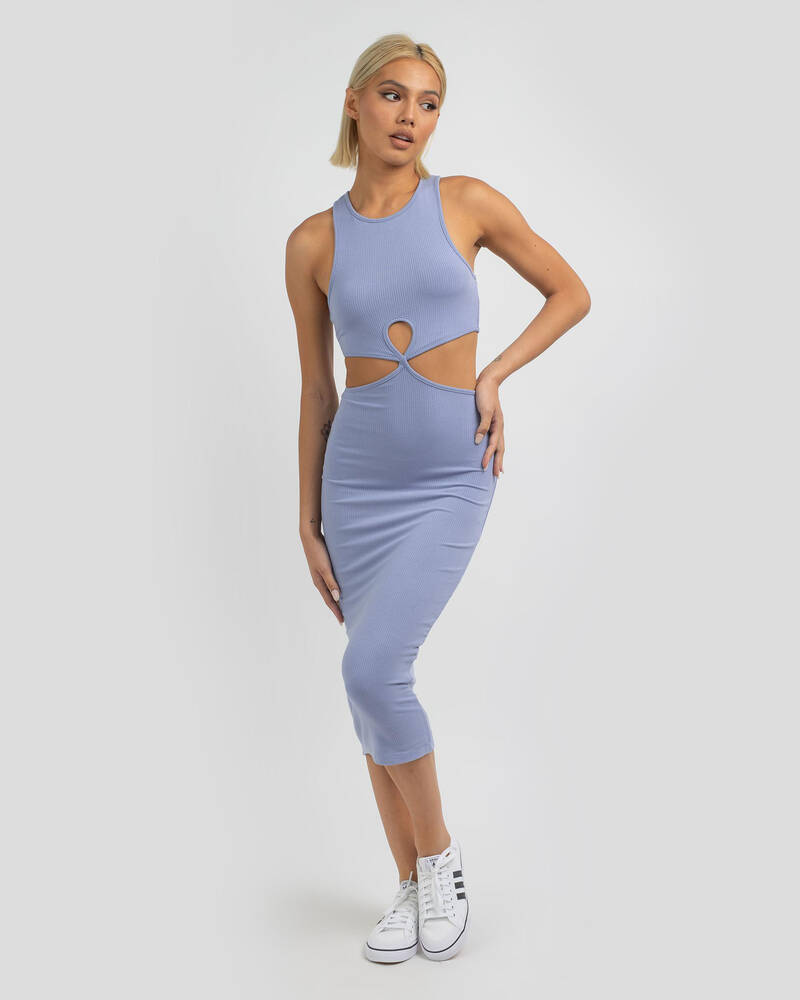 Ava And Ever Remi Midi Dress In Dusty Blue - Fast Shipping & Easy ...