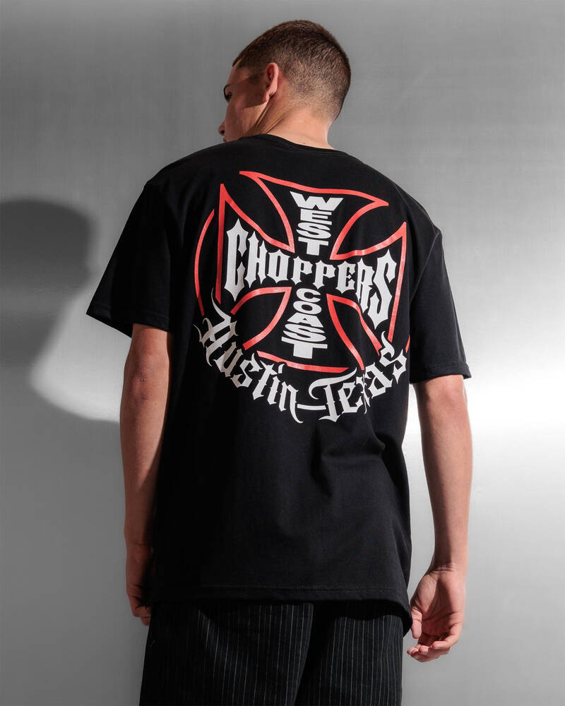 West Coast Choppers Circled Cross T-Shirt for Mens