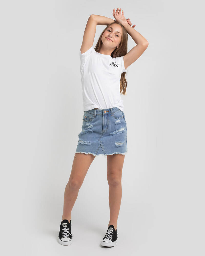 Calvin Klein Girls' Monogram T-Shirt for Womens