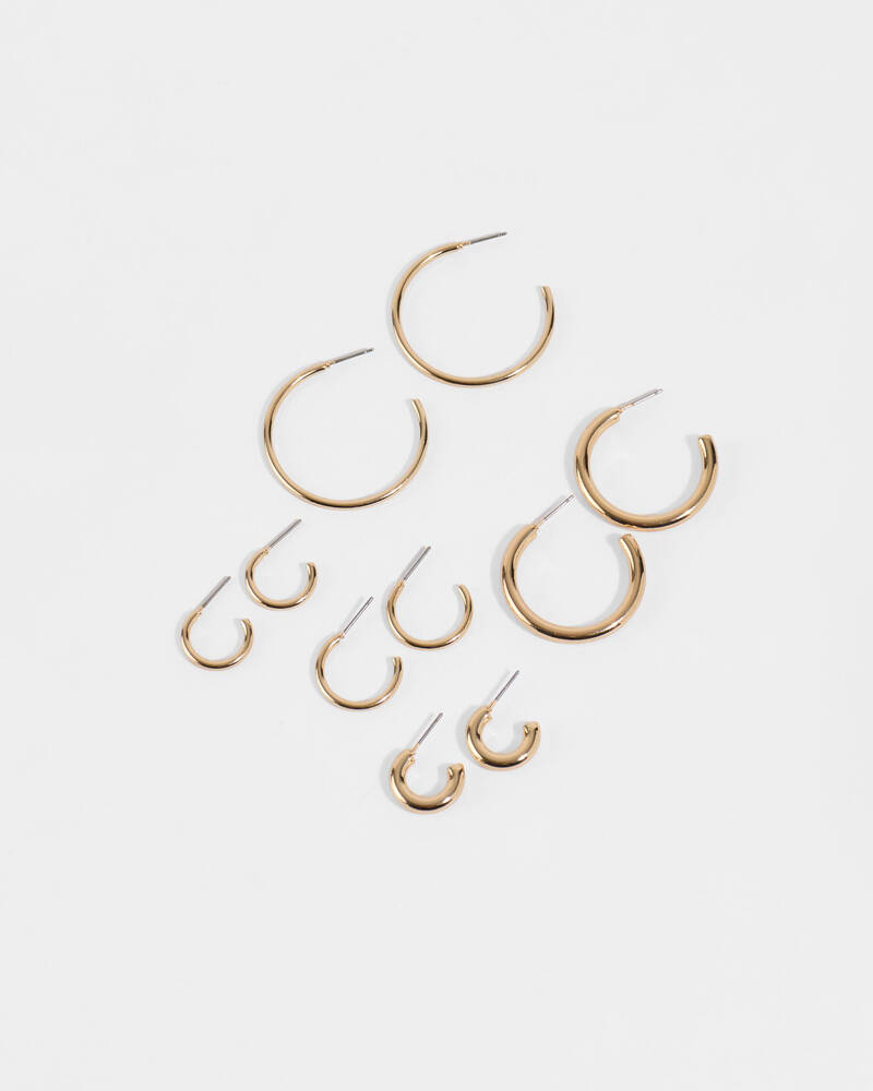 Karyn In LA Greta Hoop Earring Pack for Womens