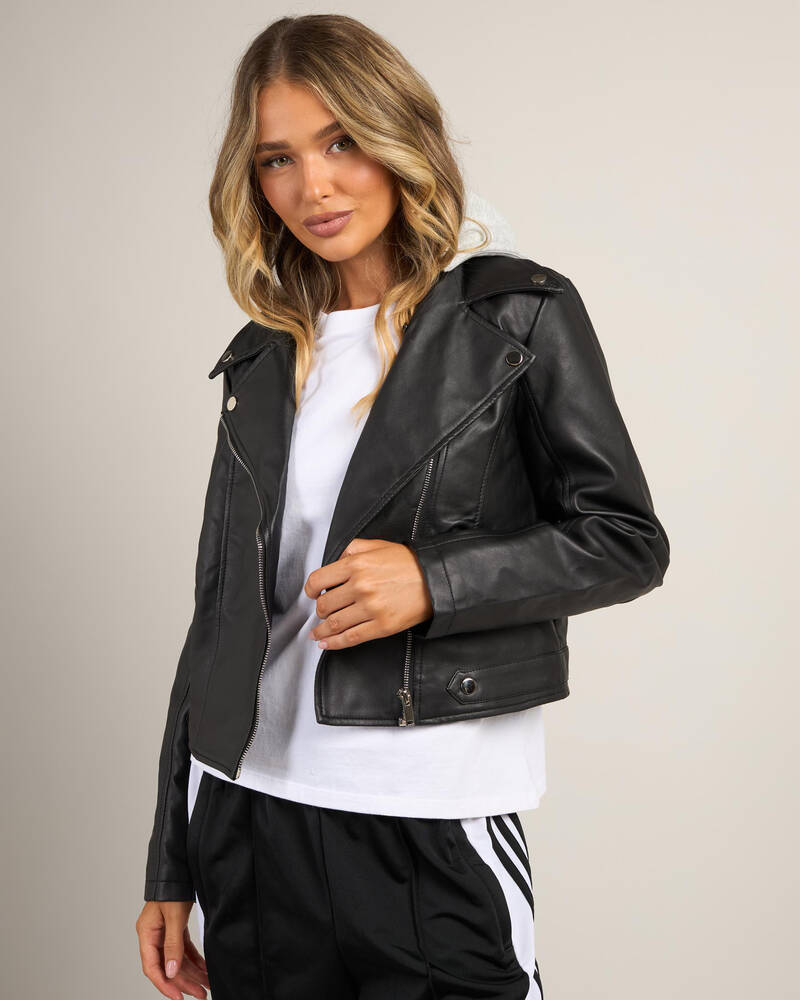 Ava And Ever Raven Faux Leather Jacket for Womens
