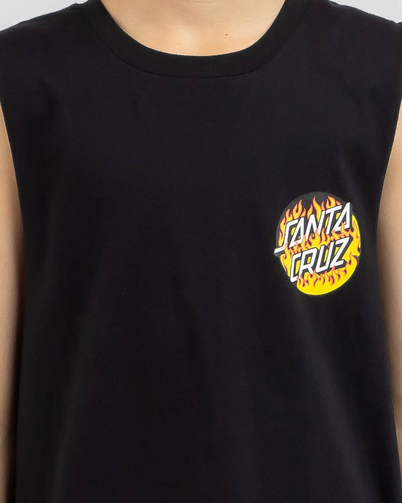 Santa Cruz Boys' Blaze Dot Muscle Tank for Mens