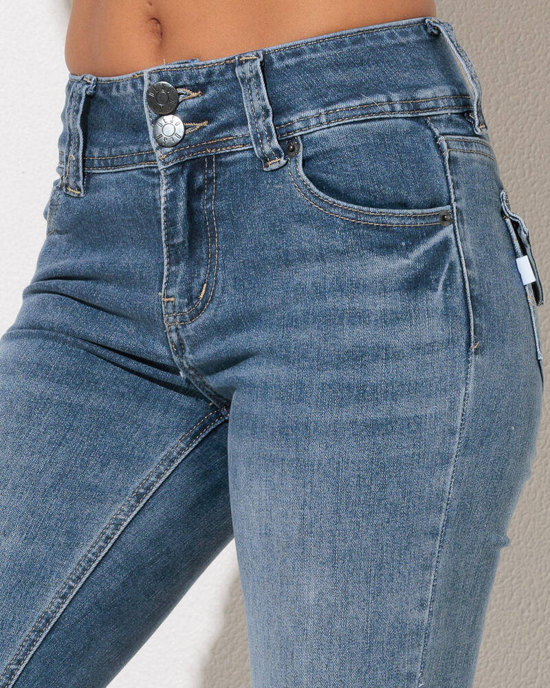 DESU Jawbreaker Low Waist Flare Jeans for Womens