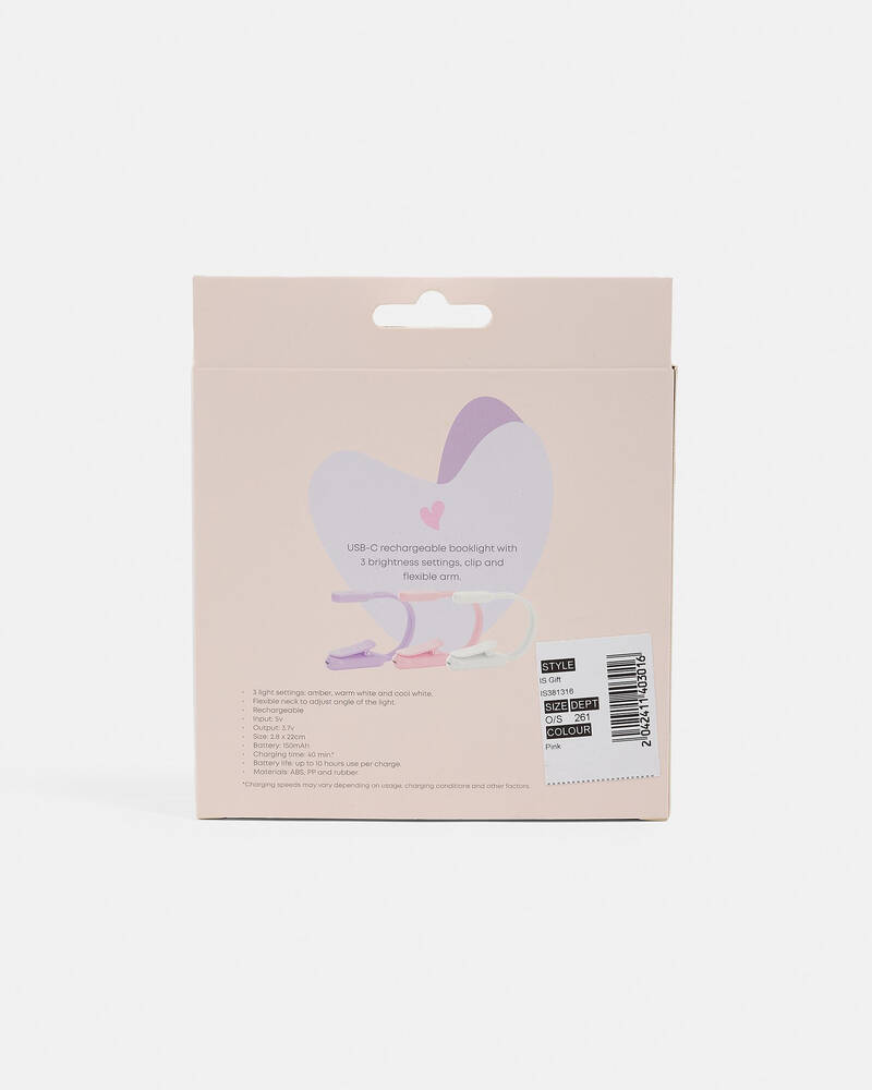 IS Gift Flexi Clip On Rechargeable Book Light for Womens