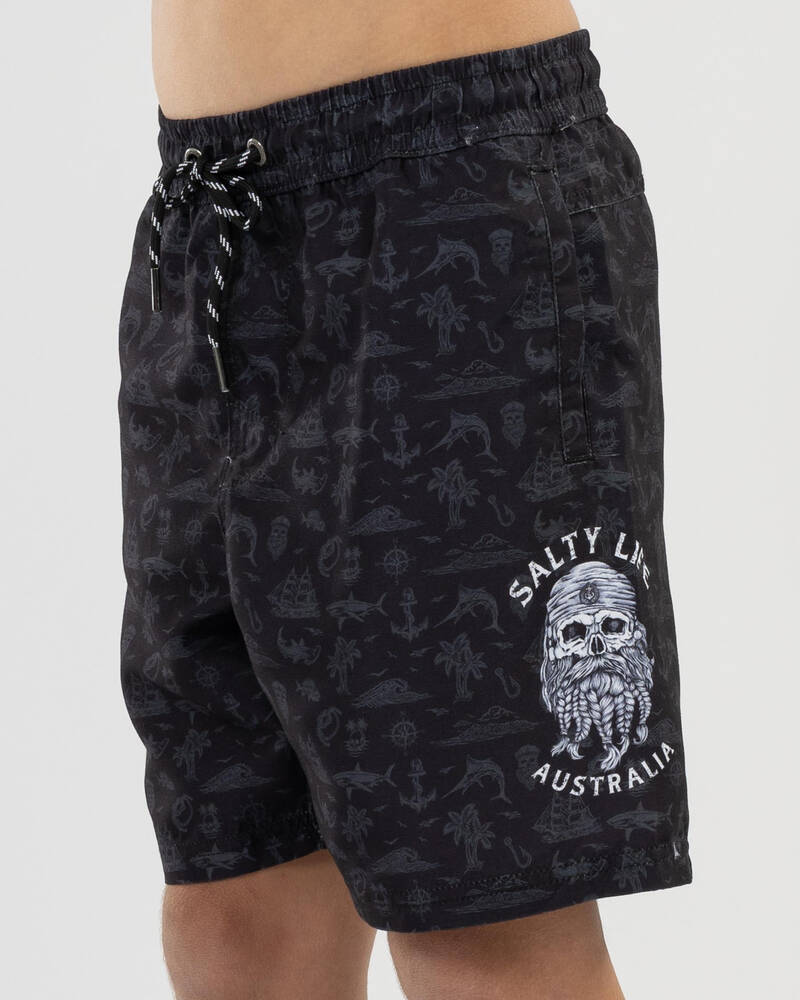 Salty Life Boys' Marauder Elastic Waist Shorts for Mens