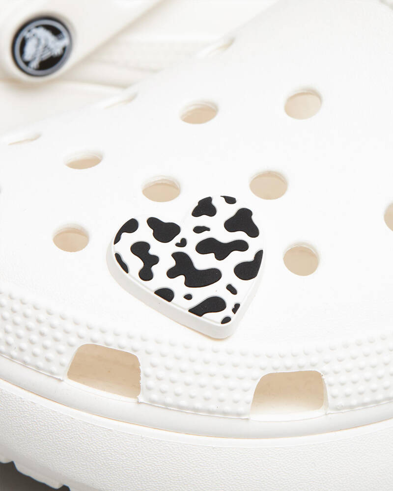 Crocs Cow Print Heart Jibbitz for Unisex