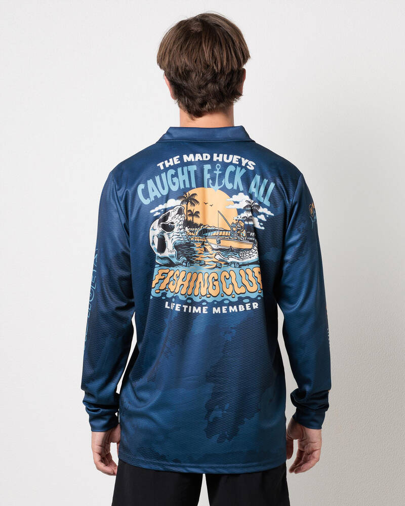 The Mad Hueys Caught Fk All Jaw Fishing Shirt for Mens