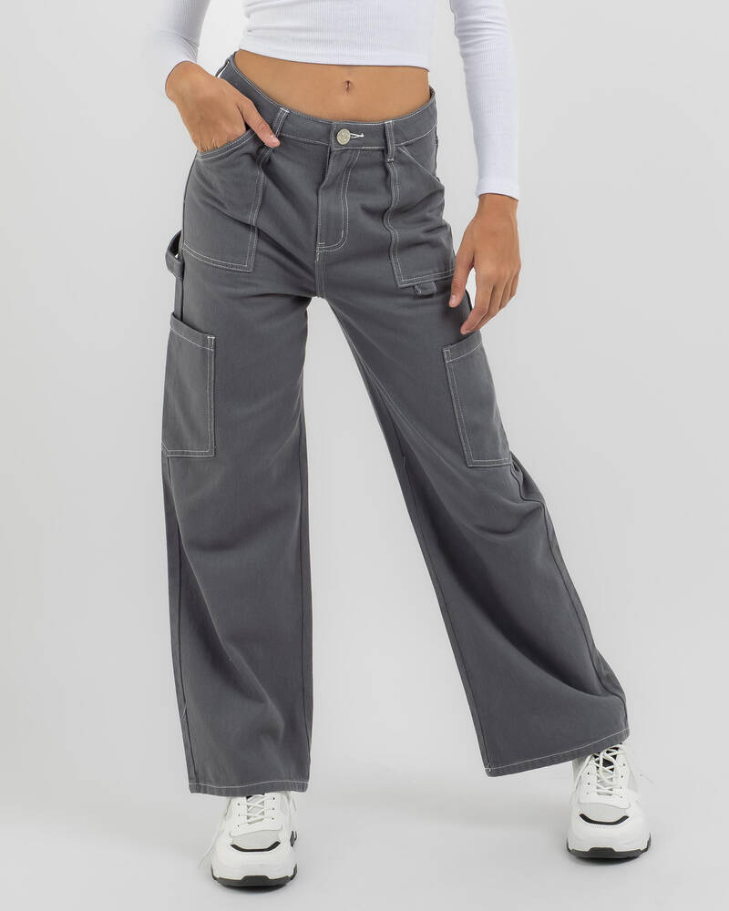 DESU Girls' Hound Dog Cargo Jeans for Womens