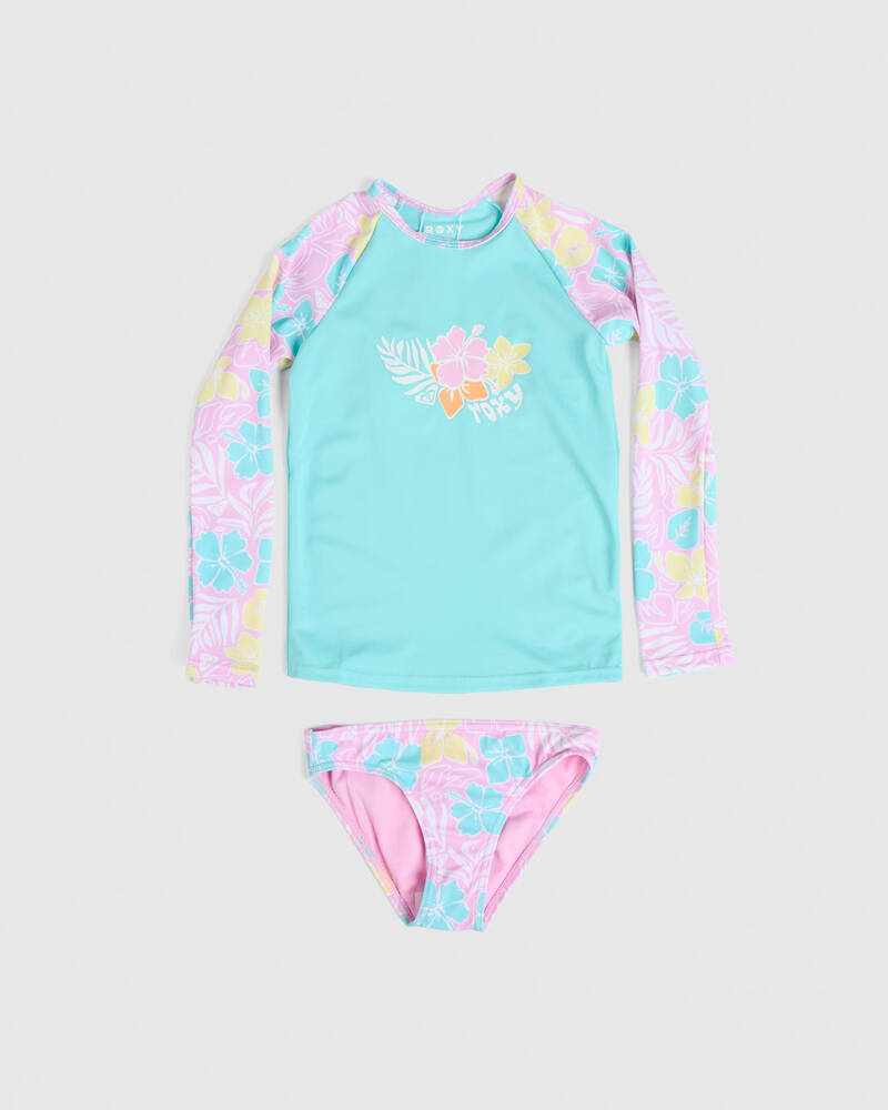 Roxy Toddlers' Tropical Square Long Sleeve Rash Vest Set for Womens