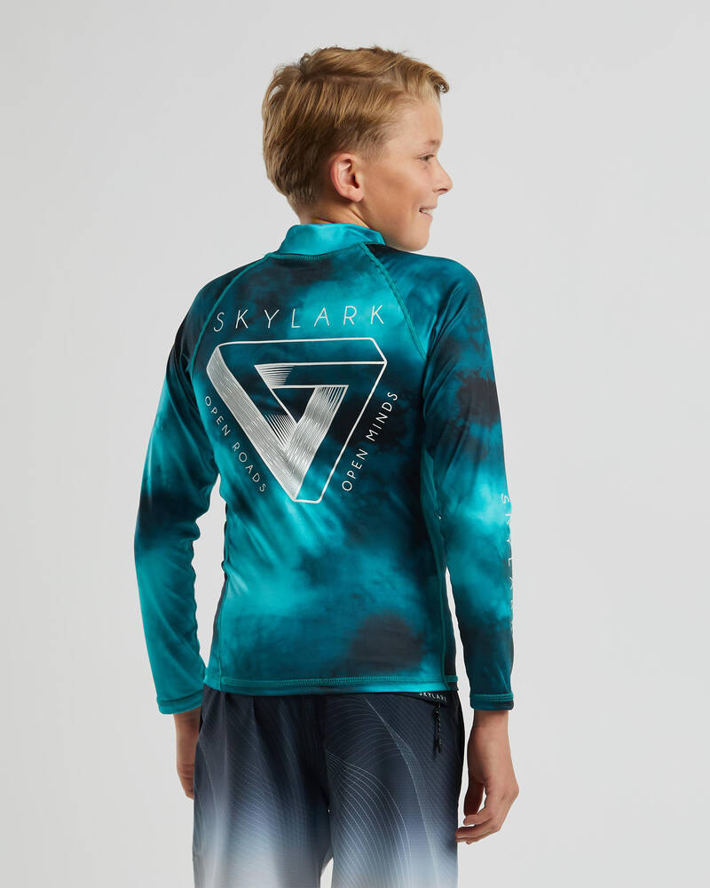 Skylark Boys' Emerged Long Sleeve Rash Vest for Mens