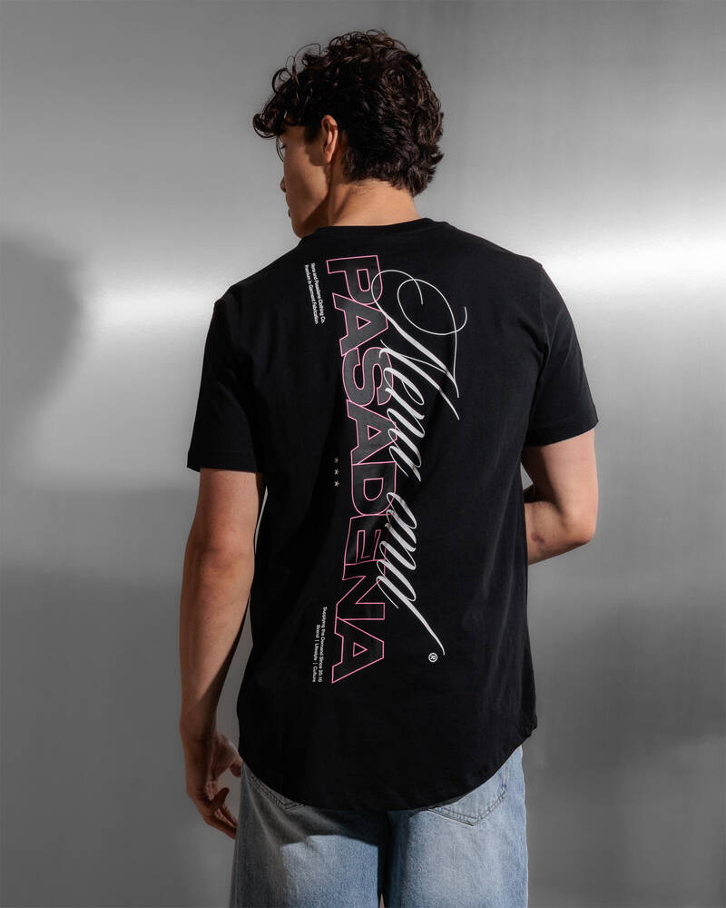 Nena & Pasadena Crimson Dual Curved T-Shirt for Mens