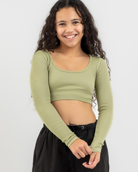 Mooloola Girls' Basic Seamfree Long Sleeve Top for Womens image number null