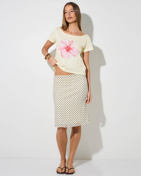 Mooloola Connie Off Shoulder Tee for Womens