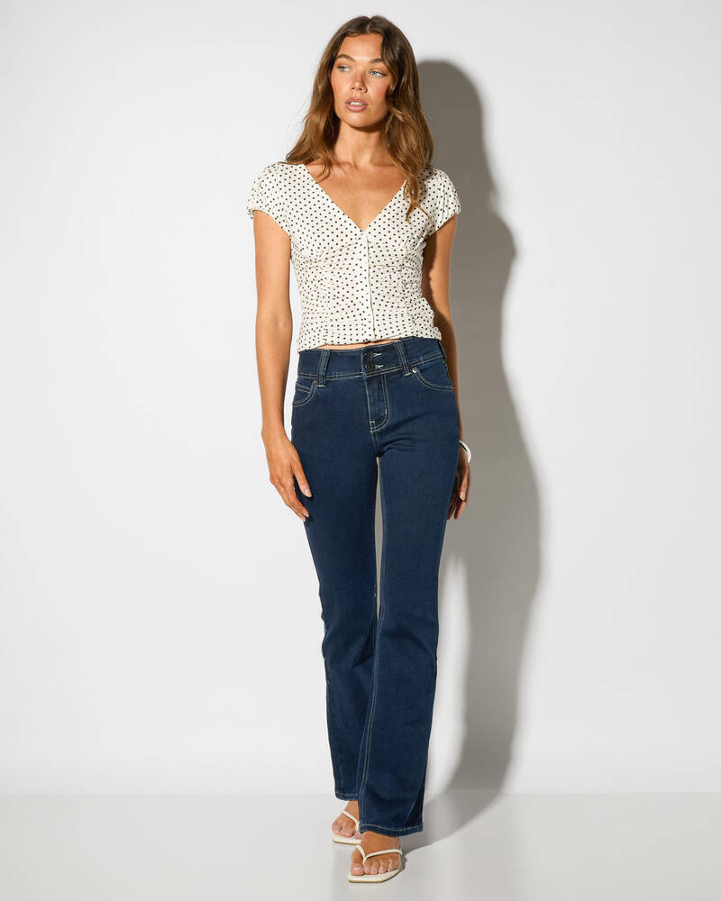 DESU Jawbreaker Low Waist Flare Jeans for Womens