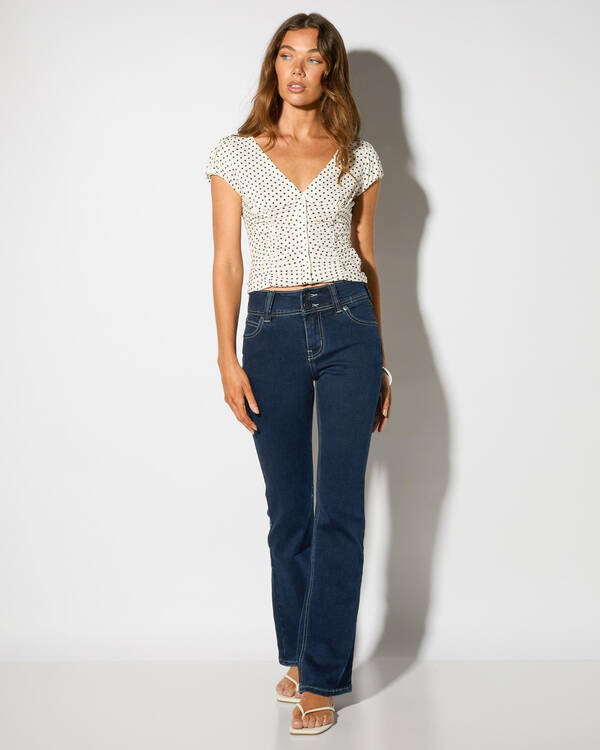 DESU Jawbreaker Low Waist Flare Jeans for Womens