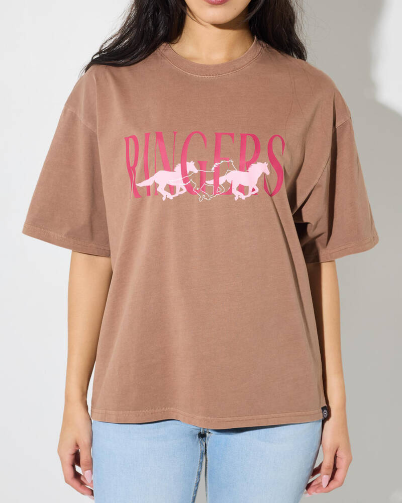 Ringers Western Running Herd Oversized T-Shirt for Womens