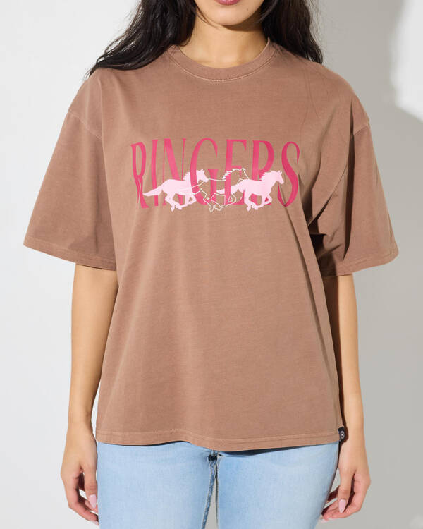 Ringers Western Running Herd Oversized T-Shirt for Womens