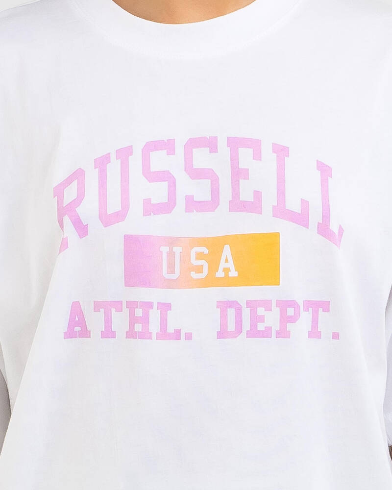Russell Athletic Oversized College T-Shirt for Womens
