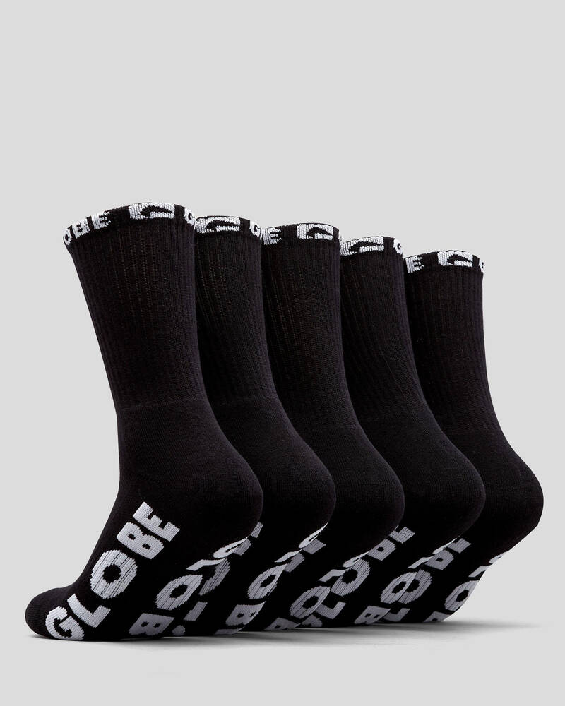 Globe Boys' Blackout Socks 5 Pack for Mens
