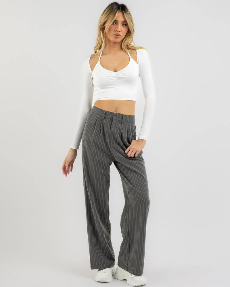 Luvalot Cold Shoulder Long Sleeve Top for Womens