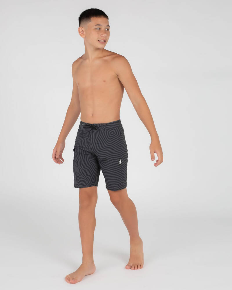 Volcom Boys' Filbert Stripe Mod Tech Board Shorts for Mens