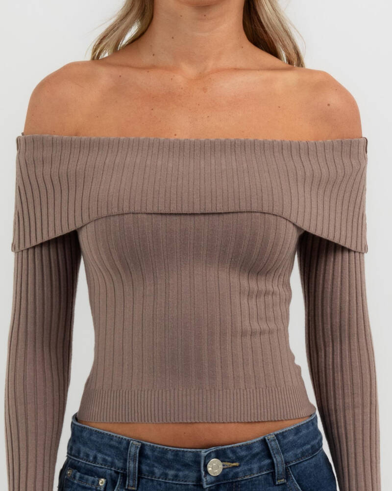 Ava And Ever Ari Off Shoulder Knit Top for Womens