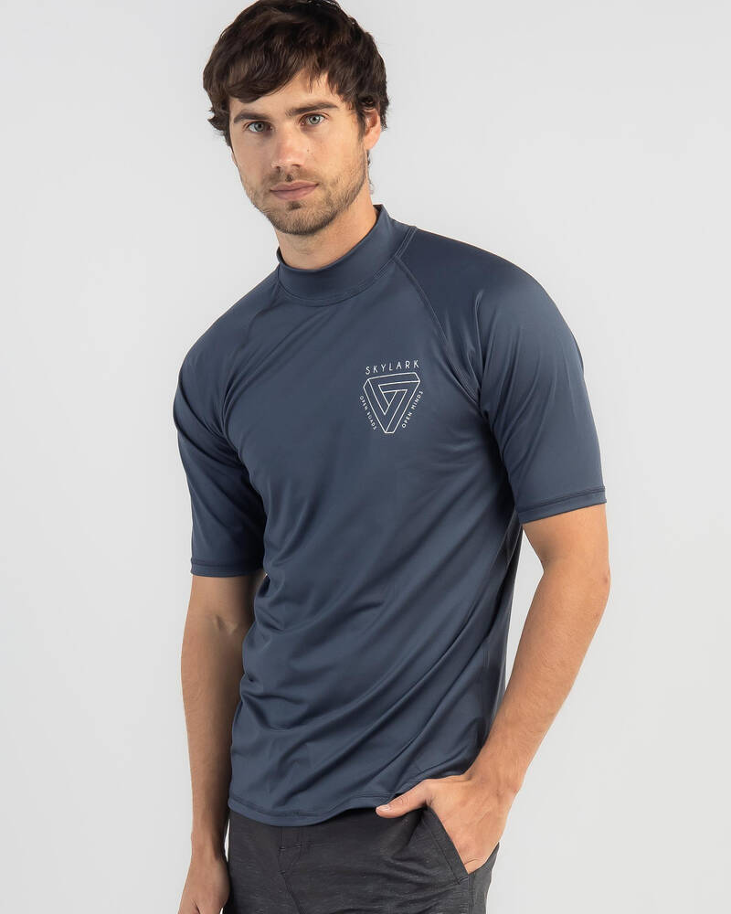 Skylark Fracture Short Sleeve Rash Vest for Mens