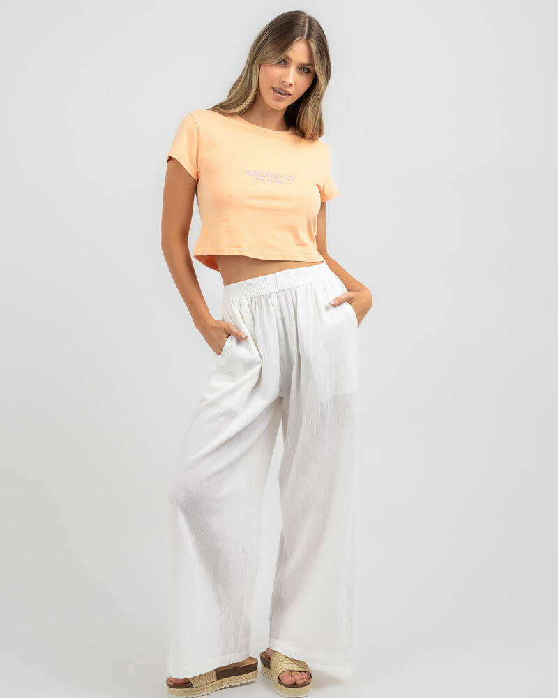 Billabong Follow Me Beach Pants In White FREE* Shipping & Easy