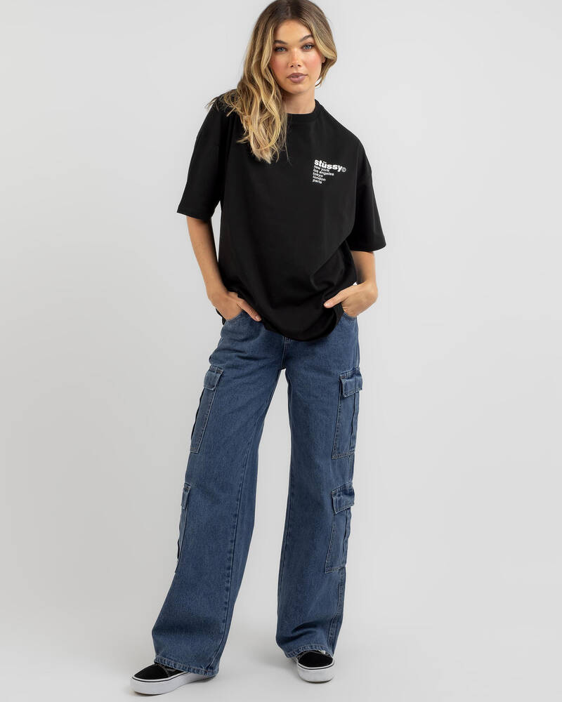 Stussy Strawberry Relaxed T-Shirt for Womens