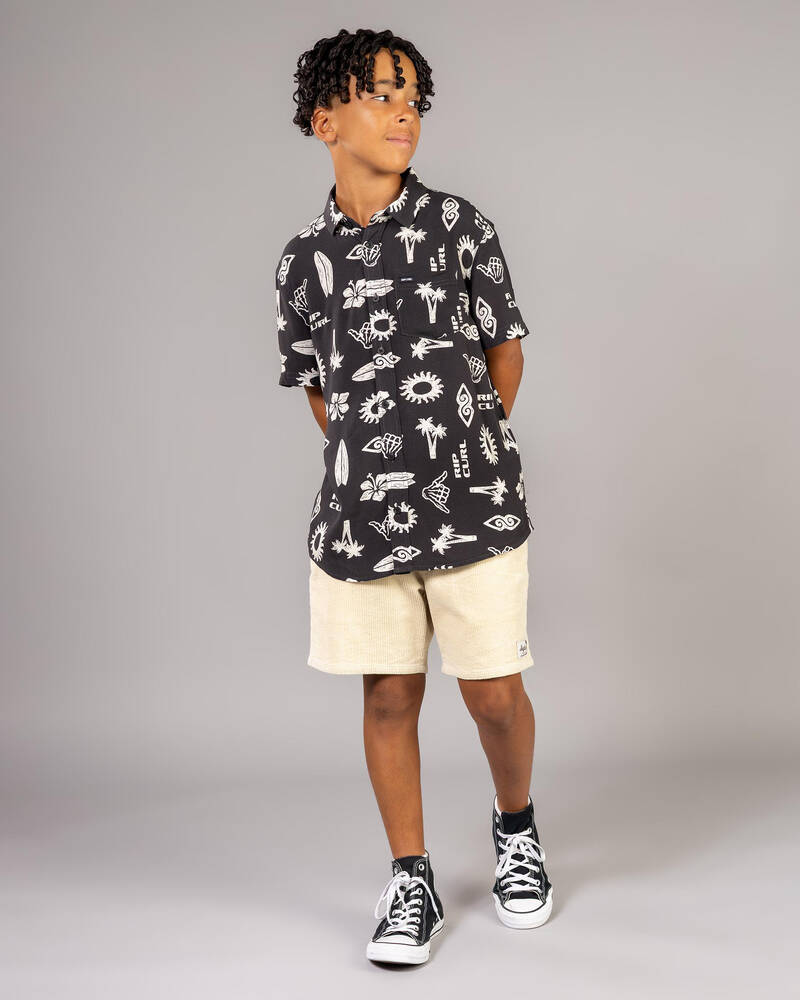 Rip Curl Boys' Island Paradiso Short Sleeve Shirt for Mens