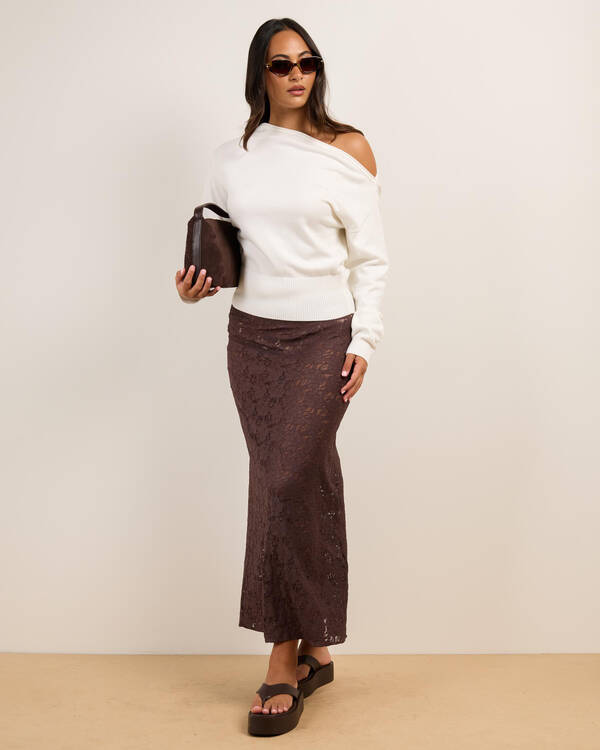 Mooloola Shania Off Shoulder Knit Top for Womens