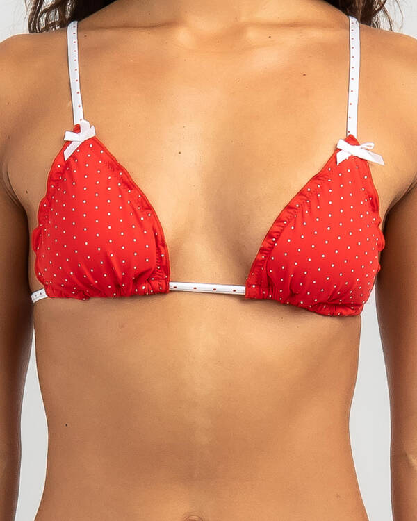 Kaiami Marilyn Fluted Triangle Bikini Top for Womens