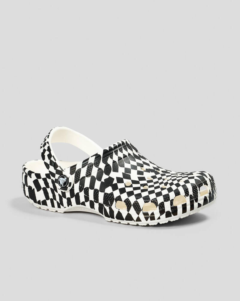 Crocs Classic Warped Checker Clogs for Unisex