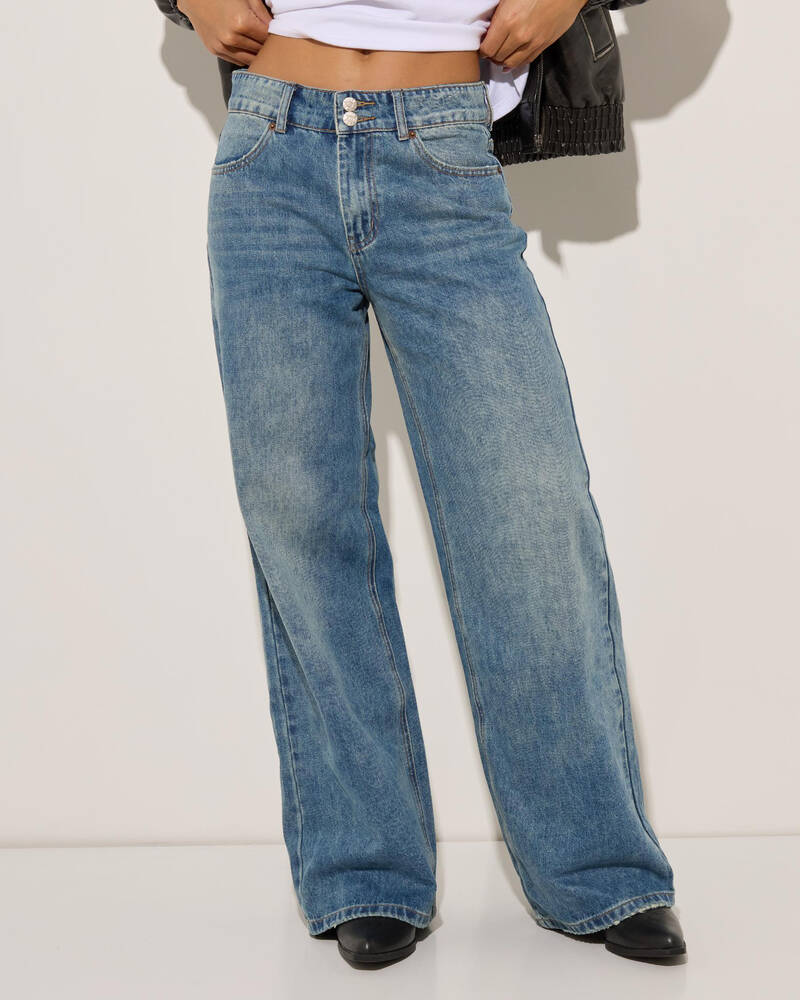 DESU Austin Wide Leg Jeans for Womens