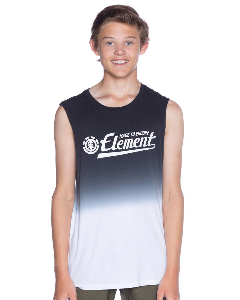 Shop Element Boys' Signature Muscle Tank In Black White - Fast Shipping ...