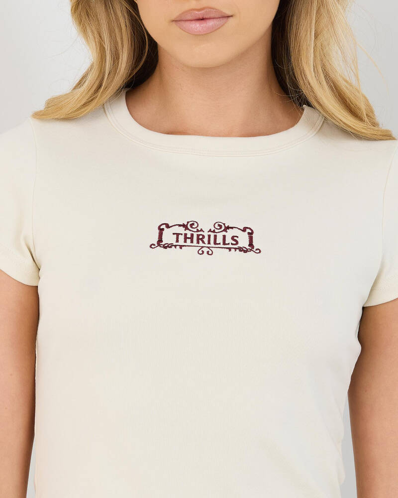 Thrills Flourish Curve T-Shirt for Womens