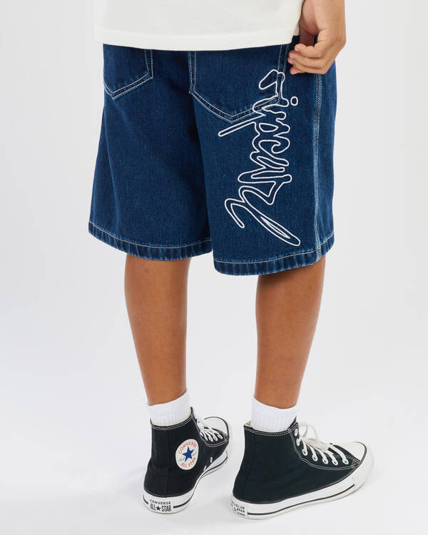 Rip Curl Boys' Medina Script Denim Shorts for Mens