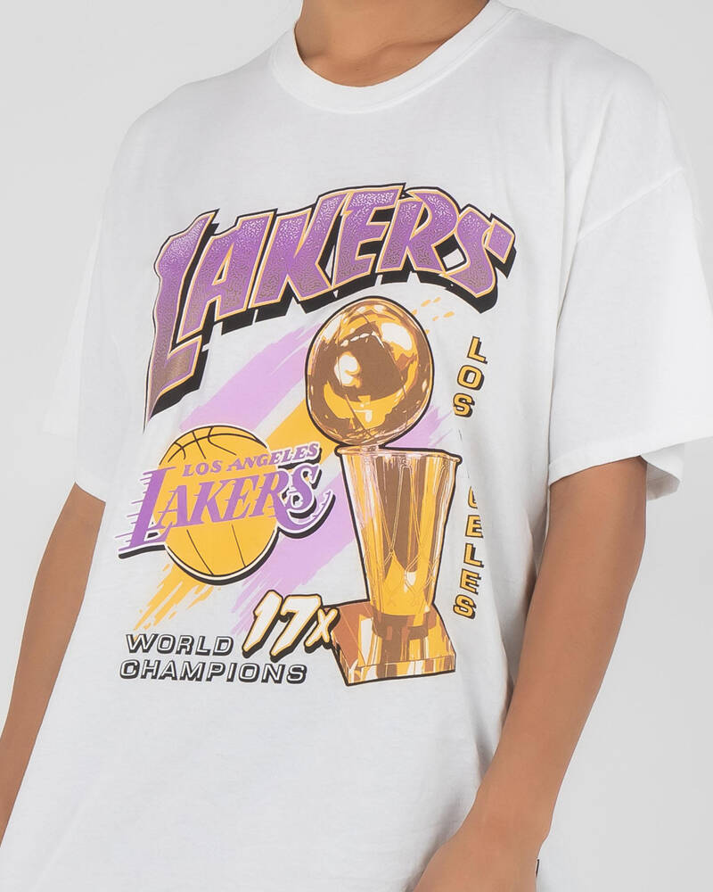 Mitchell & Ness Vintage Champs Lakers T-Shirt for Womens