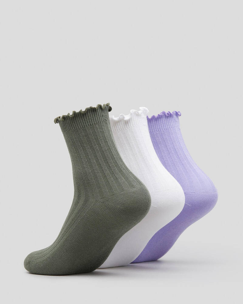 Stussy Womens Frill Sock Pack for Womens