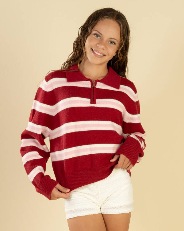 Girls Cadillac Zip Knit Jumper
